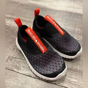 Rugged Shark Kids Black and Red Water Shoes